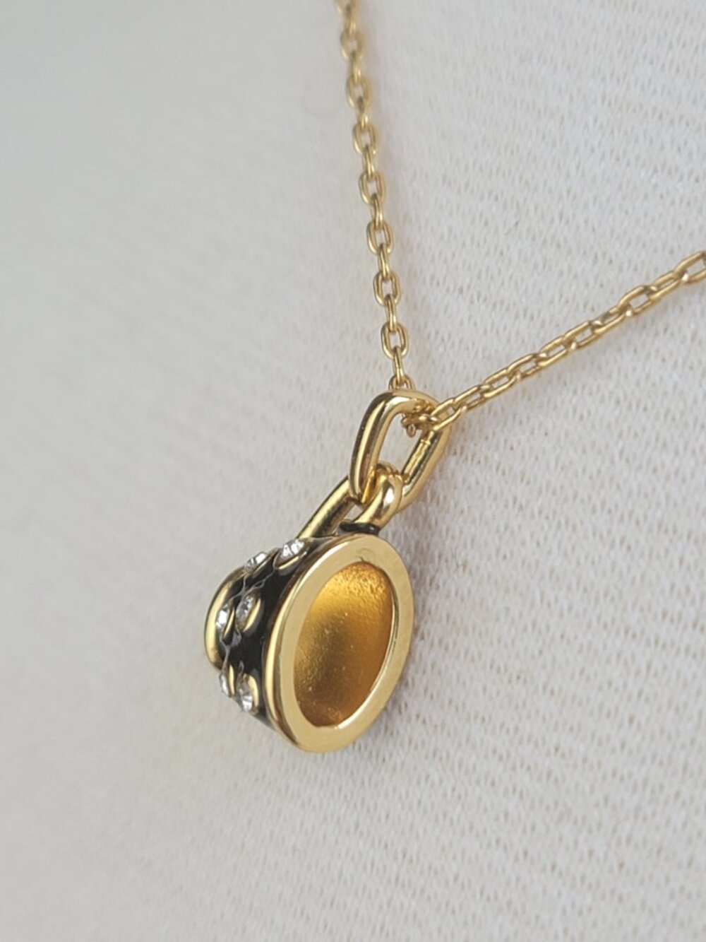 Kate Spade Alice in Wonderland Mini Teacup Crystals Pendant Gold-Tone Necklace - Picture 4 of 12